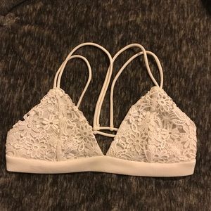 cute white lace bralette
